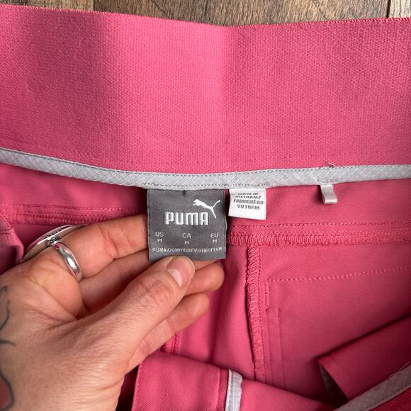 Puma Golf Shorts Women's Size Medium Pink Pockets Athletic Training Fitness 6207 - Picture 2 of 10